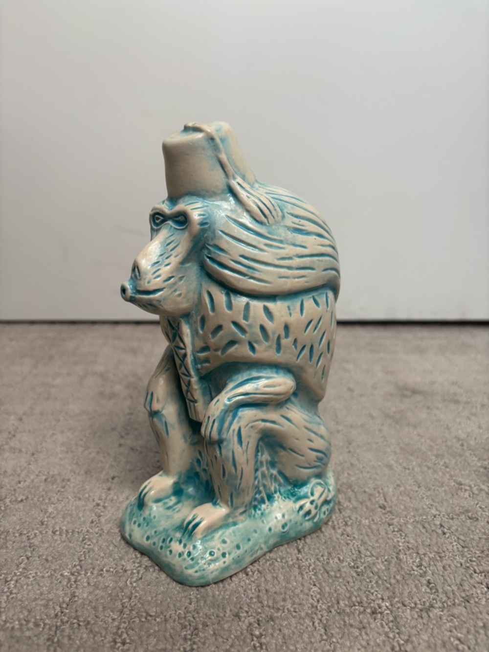 House of Tabu x Order of the Golden Fez Smoking Baboon - Ghost Blue Glaze - Picture 2 of 4